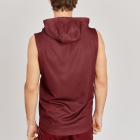 Суитшърт без ръкави - Leone LOGO hooded sleeveless sweatshirt - ABX110 - Bordeaux
